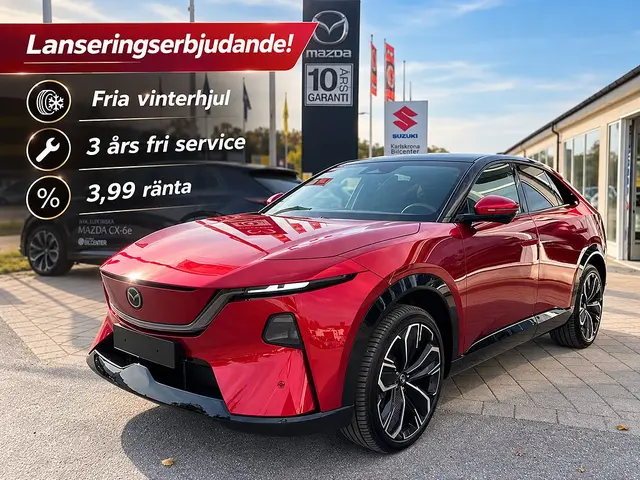 Mazda CX-6e EV 258 hk, 78 kWh, Takumi, svart interiör, 21" fälgar