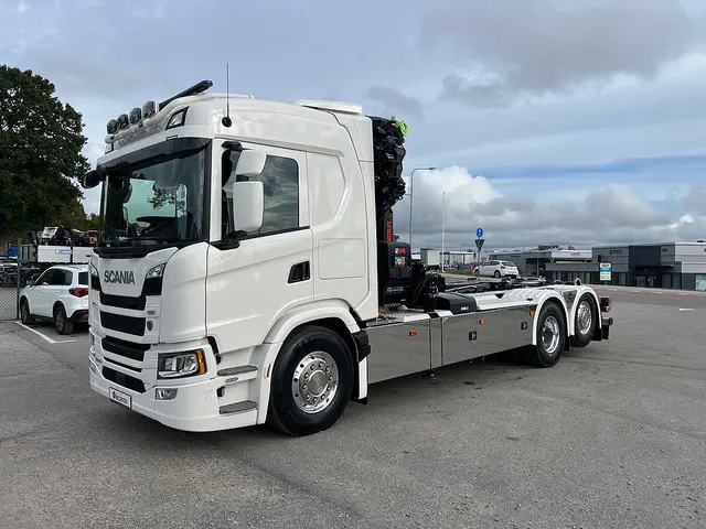 Scania G500 "Super" 6x2*4 Kranväxlare Hiab 302 E6 Kran Jibb
